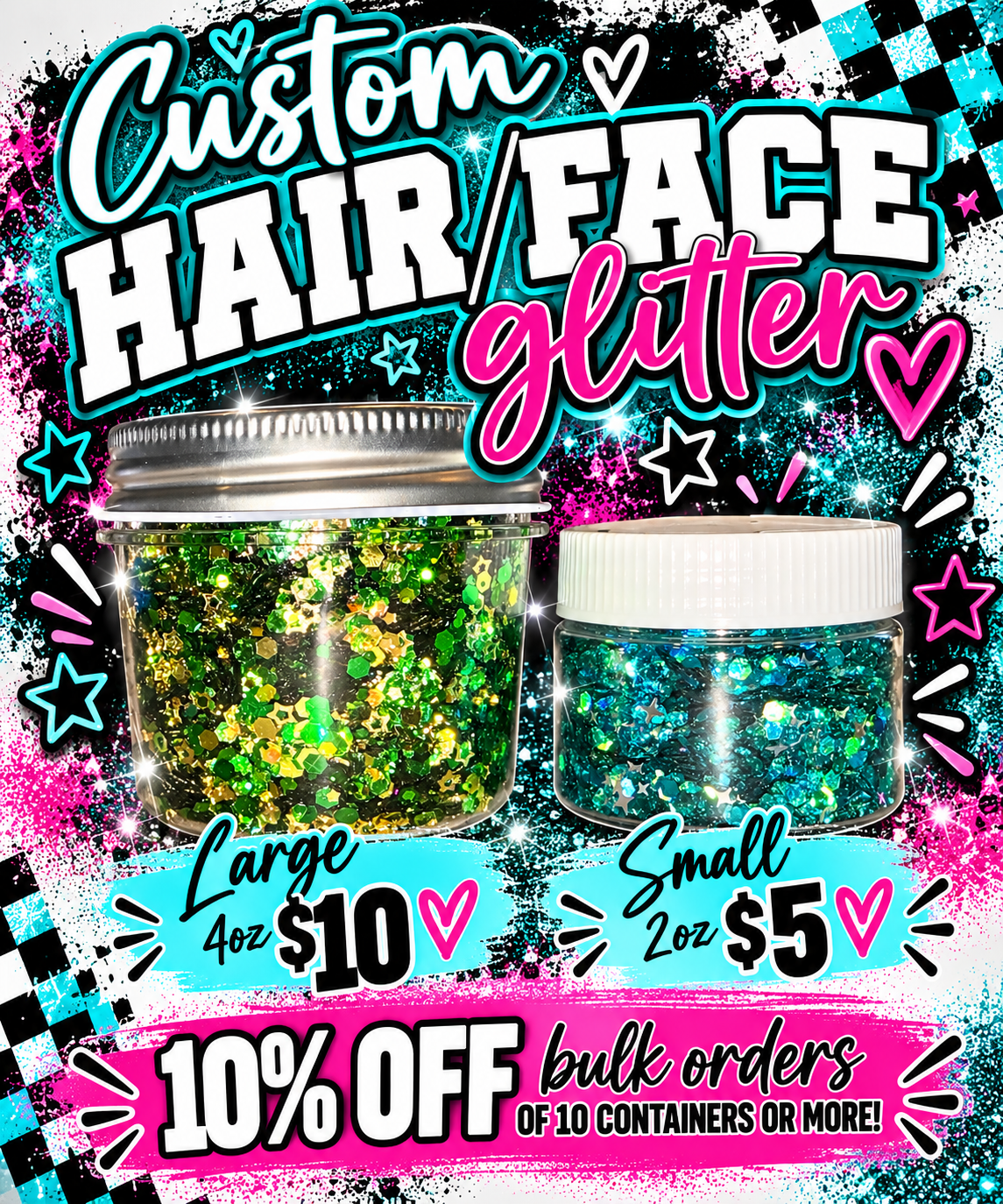 Custom Hair & Face Glitter